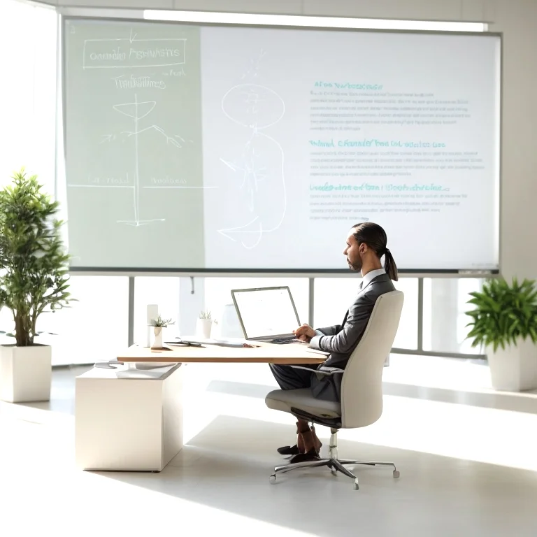 Meditierender CEO während eines spirituellen Trainings